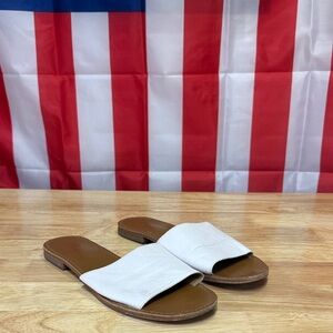 Franco Sarto White Leather Sandals